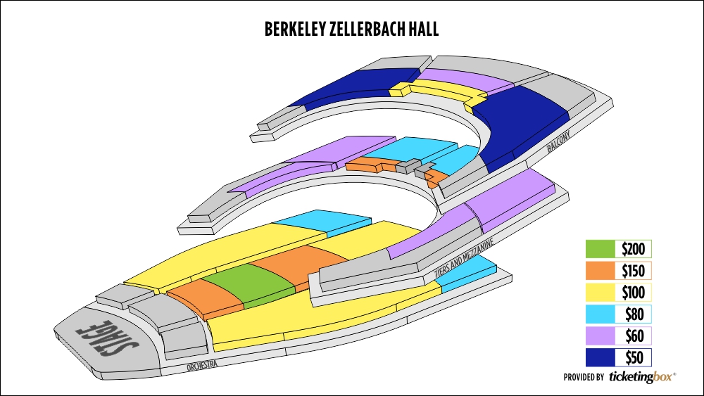 Zellerbach Hall Detailed Seating Chart