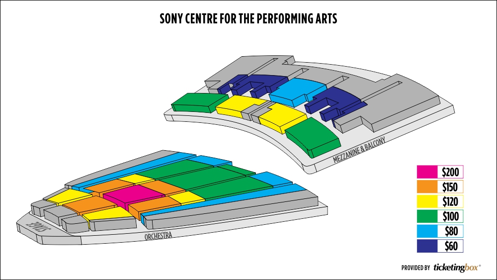 Sony Centre For The Performing Arts Toronto On Seating Chart