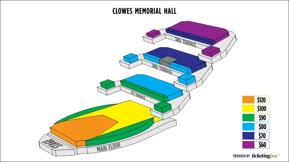 Clowes Memorial Hall Seating Chart